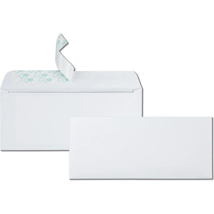Quality Park No. 10 Business Envelopes: Redi-Strip Self-Seal 4 1/8’’ x 9 1/2’’ 24 lb - White Wove - Envelopes