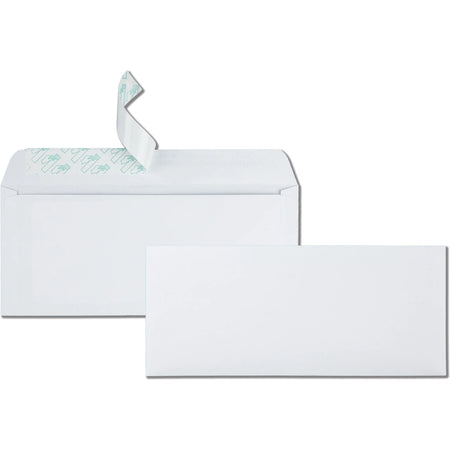 Quality Park No. 10 Business Envelopes: Redi-Strip Self-Seal 4 1/8’’ x 9 1/2’’ 24 lb - White Wove - Envelopes