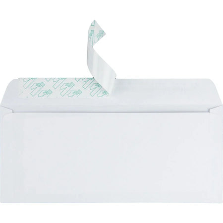 Quality Park No. 10 Business Envelopes: Redi-Strip Self-Seal 4 1/8’’ x 9 1/2’’ 24 lb - White Wove - Envelopes