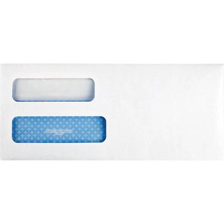 Quality Park No. 10 Double Window Security Envelopes - Self-Seal Closure - 500/Box - Business