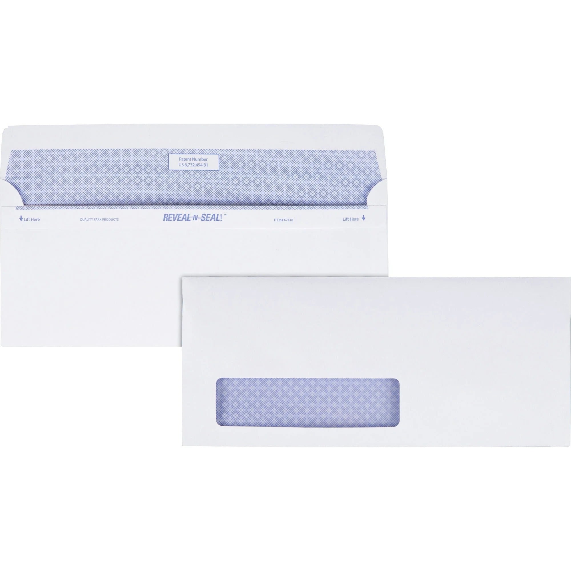 Quality Park No. 10 Security Envelopes with Self-Seal Closure - 500/Box - Business