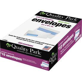 Quality Park No. 10 Security Tinted Business Envelopes - Self-Seal Closure - 500/Box