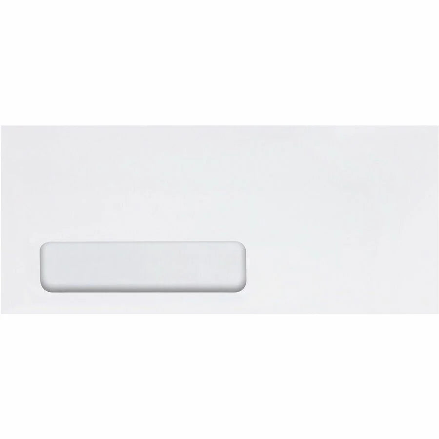 Quality Park No. 10 Single Window Envelopes - Self-Seal Closure - White Wove - 500/Box - Business