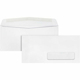 Quality Park No. 10 Single Window Envelopes - White Wove - 500/Box - Business