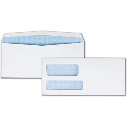 Quality Park No. 9 Double Window Envelopes - Security Tint - 500/Box - Business