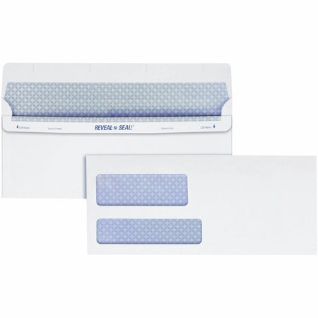 Quality Park No. 9 Double Window Envelopes - Tamper-Evident Seal - 500/Box - Business