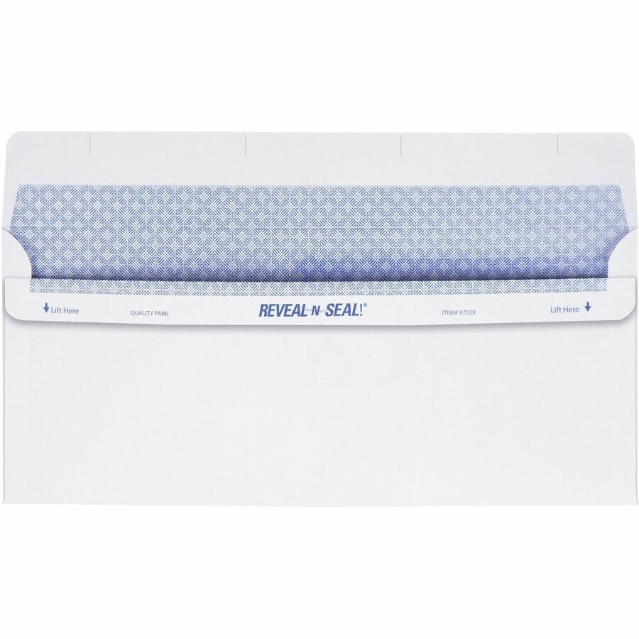 Quality Park No. 9 Double Window Envelopes with Tamper-Evident Seal - Rear
