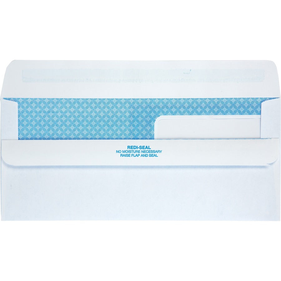 Quality Park No. 9 Double Window Security Tint Envelopes with Self-Seal Closure - Rear