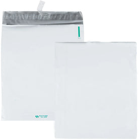 Quality Park Poly Expansion Mailers - 11x13 - 2’’ Gusset - Self-sealing - White - 100/Carton