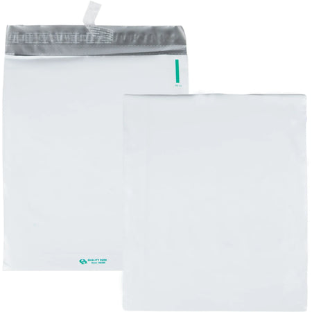 Quality Park Poly Expansion Mailers - 11x13 - 2’’ Gusset - Self-sealing - White - 100/Carton