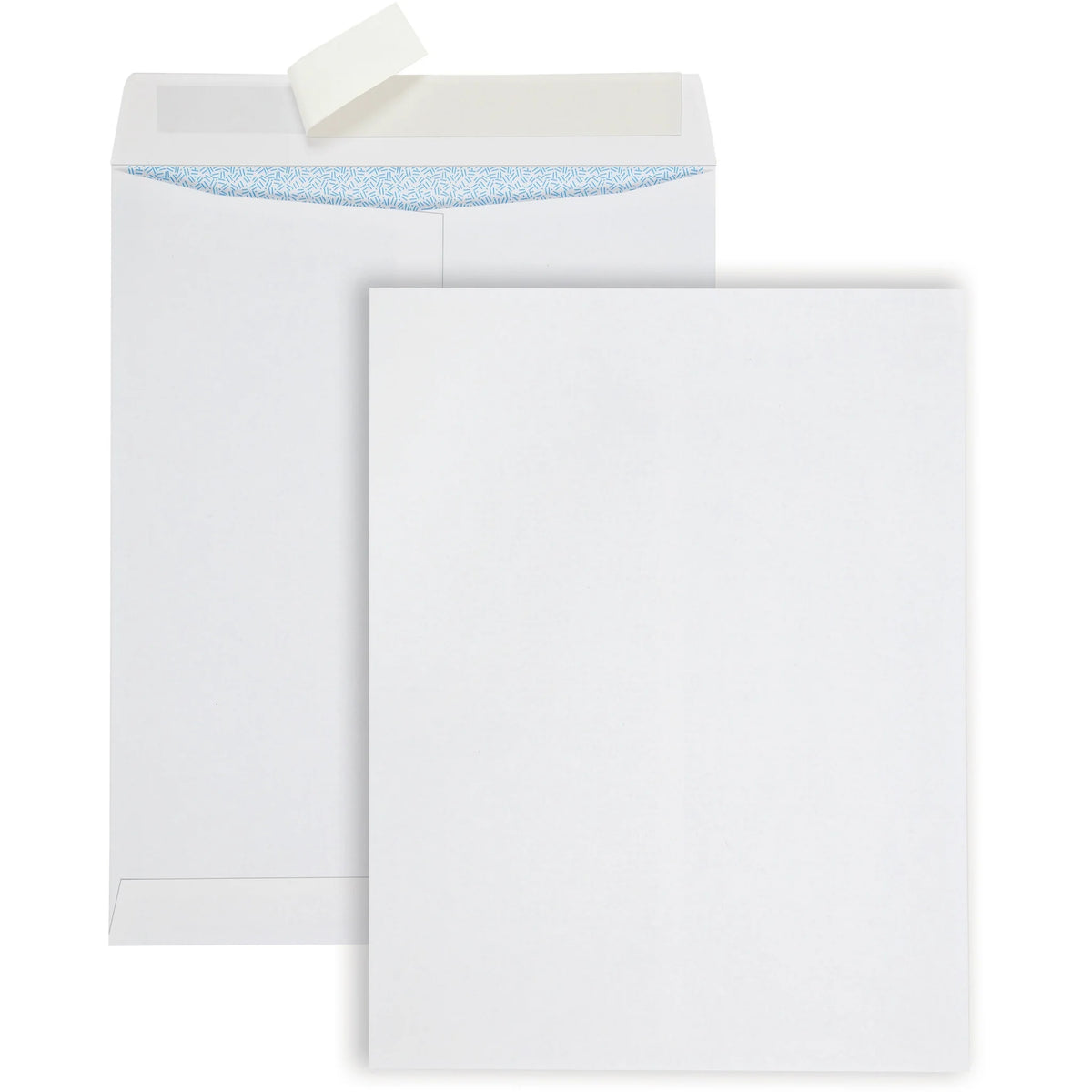 Quality Park Redi Strip Security Envelopes - #13 1/2 - White - 100/Box - Business
