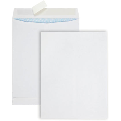 Quality Park Redi Strip Security Envelopes - #13 1/2 - White - 100/Box - Business