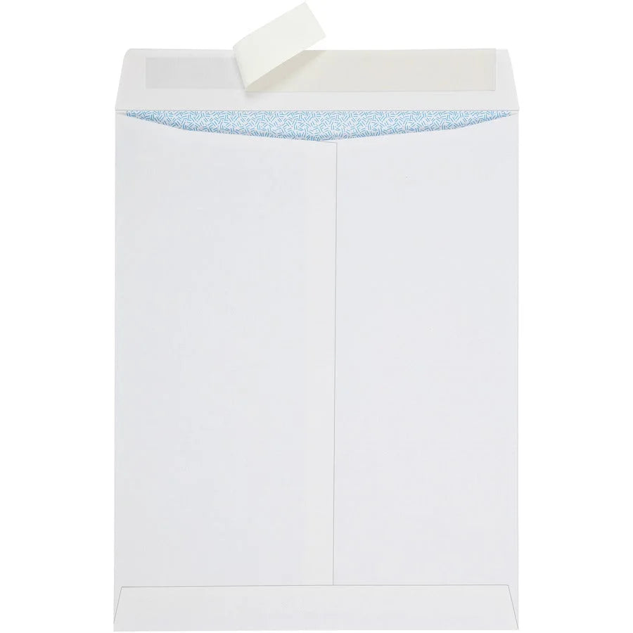Quality Park Redi Strip Security Envelopes - #13 1/2 - White - 100/Box - Business