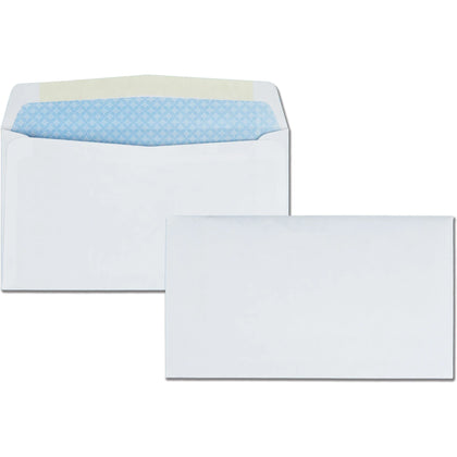 Quality Park Security Envelopes - #6 3/4 - 3 5/8’’ x 6 1/2’’ - 24 lb - White - 500/Box - Business