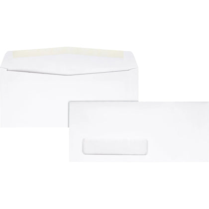 Quality Park Single Window Envelopes - #10 - White - 24 lb - 500/Box - Business