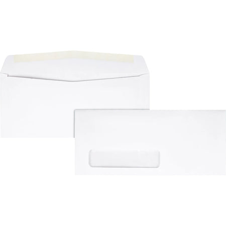 Quality Park Single Window Envelopes - #10 - White - 24 lb - 500/Box - Business