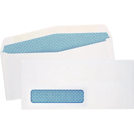 Quality Park Single Window Security Tinted Business Envelopes - #10 - 24 lb - White - 500/Box
