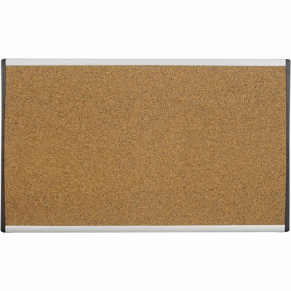 Quartet Arc Cubicle Bulletin Board - 18x30 - Natural Cork - Self-healing - Silver Frame - Boards