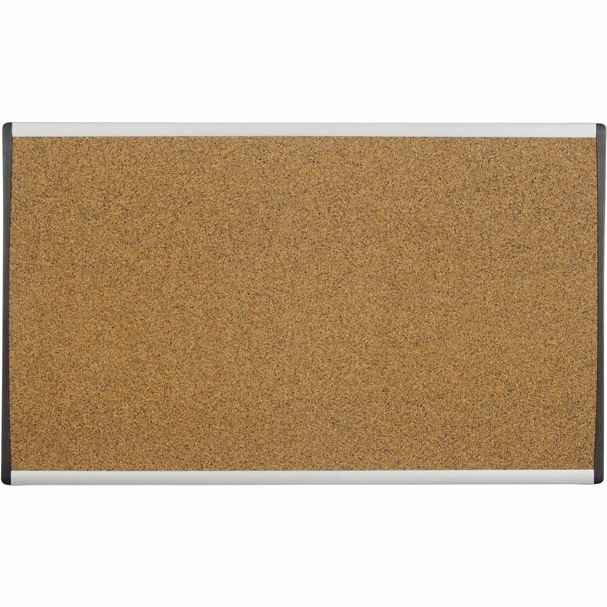 Quartet Arc Cubicle Bulletin Board - 18x30 - Natural Cork - Self-healing - Silver Frame - Boards