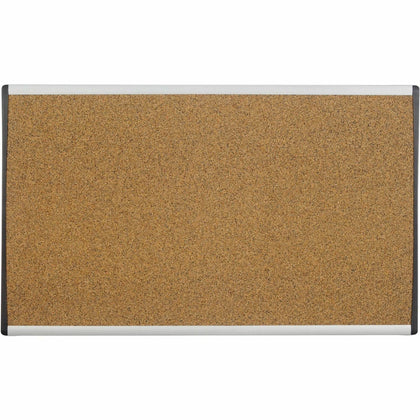 Quartet Arc Cubicle Bulletin Board - 18x30 - Natural Cork - Self-healing - Silver Frame - Boards