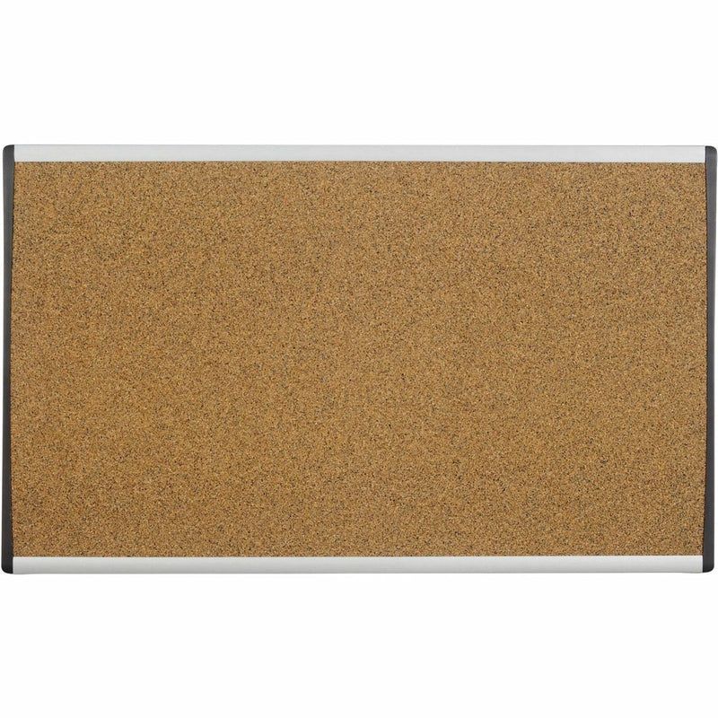 Quartet Arc Cubicle Bulletin Board - 18x30 - Natural Cork - Self-healing - Silver Frame - Boards