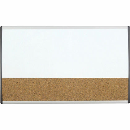 Quartet Arc Cubicle Combination Board - 30’’ x 18’’ - White Cork - Magnetic - Combo Boards
