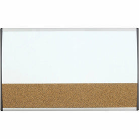 Quartet Arc Cubicle Combination Board - 30’’ x 18’’ - White Cork - Magnetic - Combo Boards