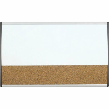 Quartet Arc Cubicle Combination Board - 30’’ x 18’’ - White Cork - Magnetic - Combo Boards