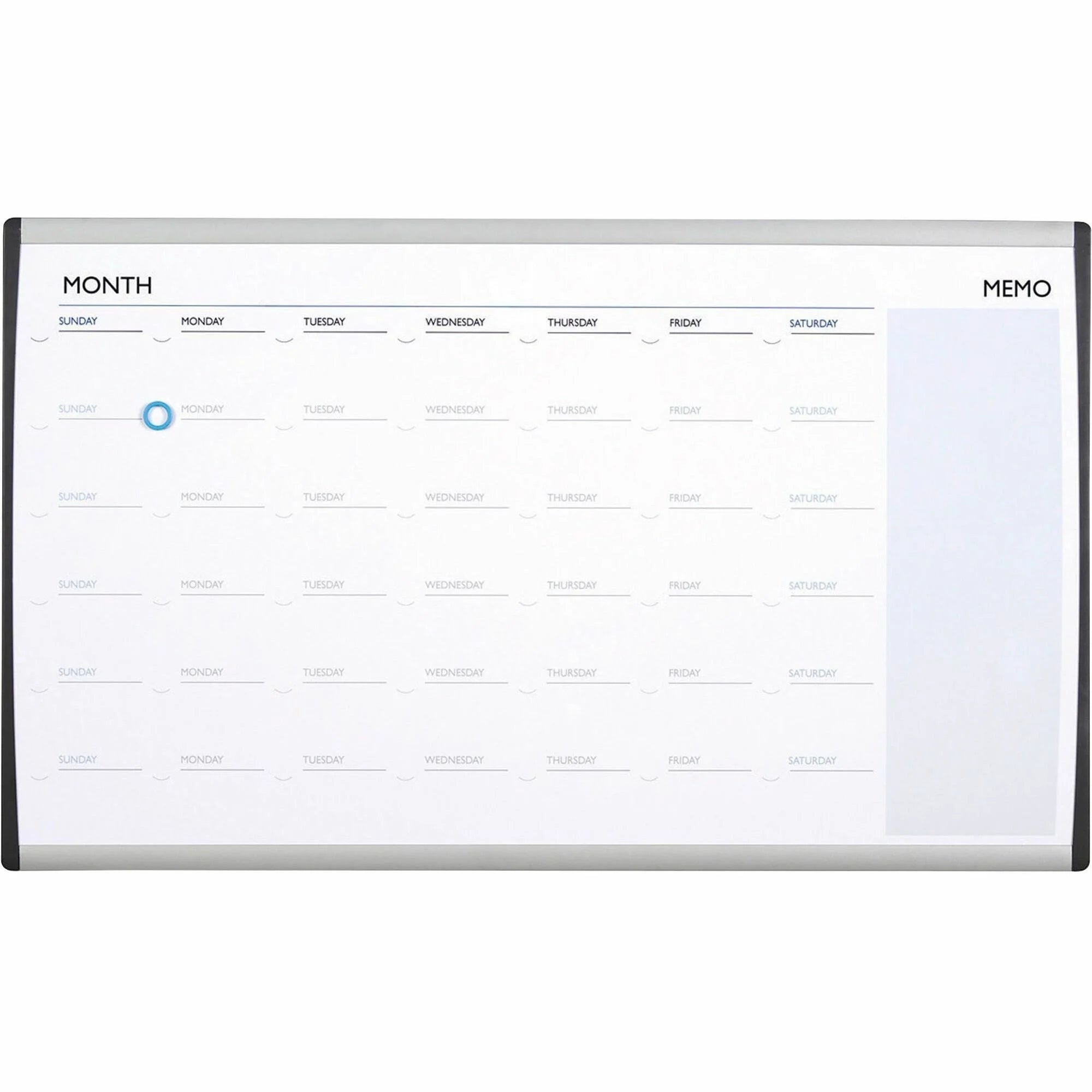Quartet Arc Cubicle Whiteboard Calendar - Magnetic Durable & Lightweight - Boards