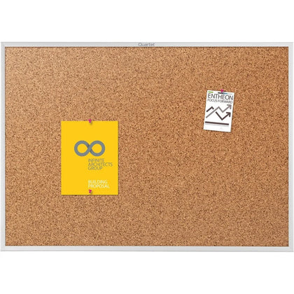 Quartet Classic Bulletin Board - 24x36 - Natural Cork - Heavy Duty - Boards