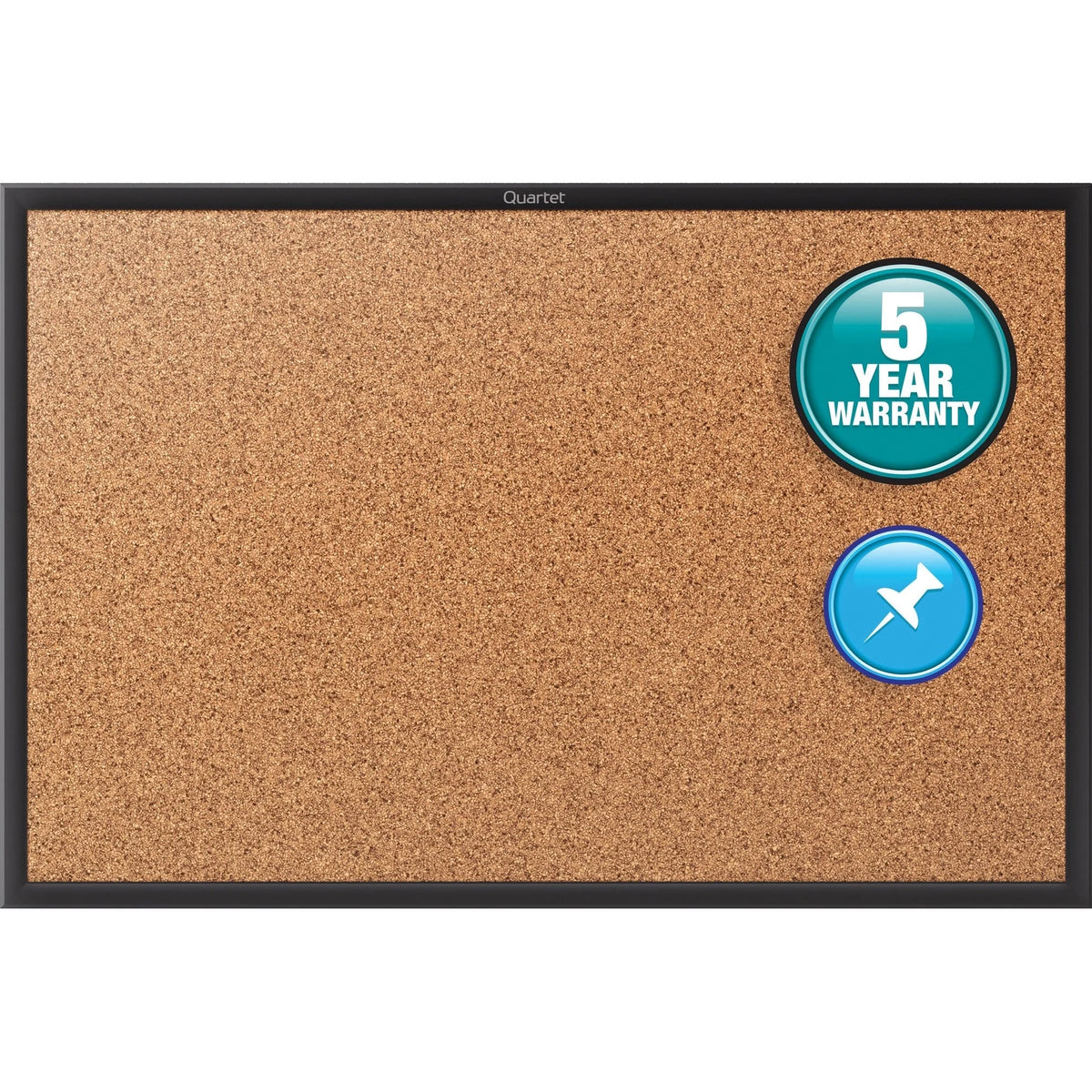 Quartet Classic Bulletin Board - 24x36 - Natural Cork - Self-healing Surface - Boards