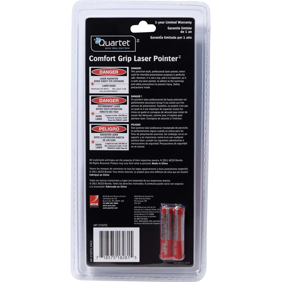 Quartet Classic Comfort Laser Pointer: Class 3a for Large Venues - Pointers