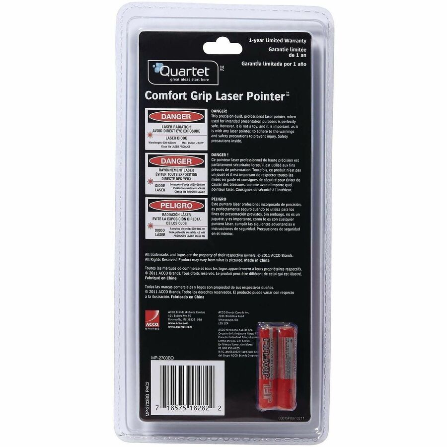 Quartet Classic Comfort Laser Pointer - Rear