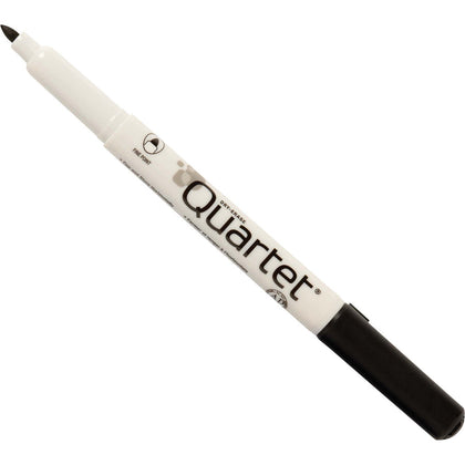 Quartet Classic Dry-Erase Markers - Fine Bullet Point - Black Ink - 1 Dozen - &