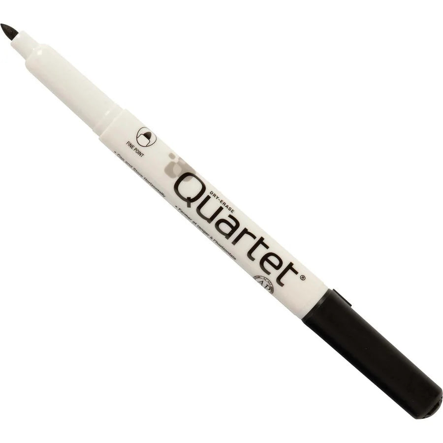 Quartet Classic Dry-Erase Markers - Fine Bullet Point - Black Ink - 1 Dozen - &