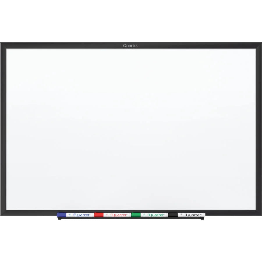 Quartet Classic Magnetic Whiteboard - 48x36’’ Steel Surface - Black Frame - Dry Erase Boards