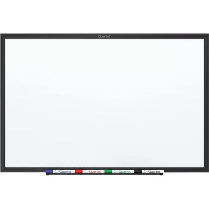 Quartet Classic Magnetic Whiteboard - 48x36’’ Steel Surface - Black Frame - Dry Erase Boards
