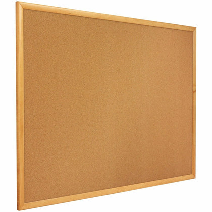 Quartet Classic Series Cork Bulletin Board - 24x36 - Self-healing Natural - Oak Frame - Boards