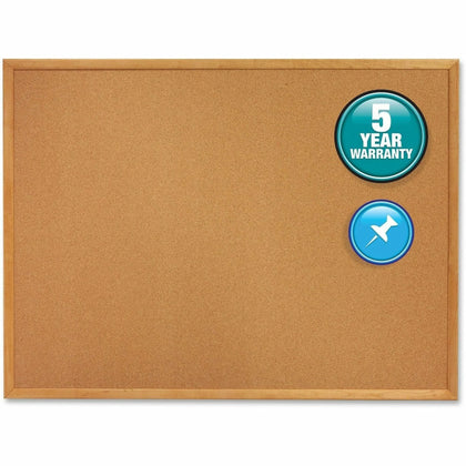 Quartet Classic Series Cork Bulletin Board - 36x60 - Self-healing Natural - Oak Frame - Boards