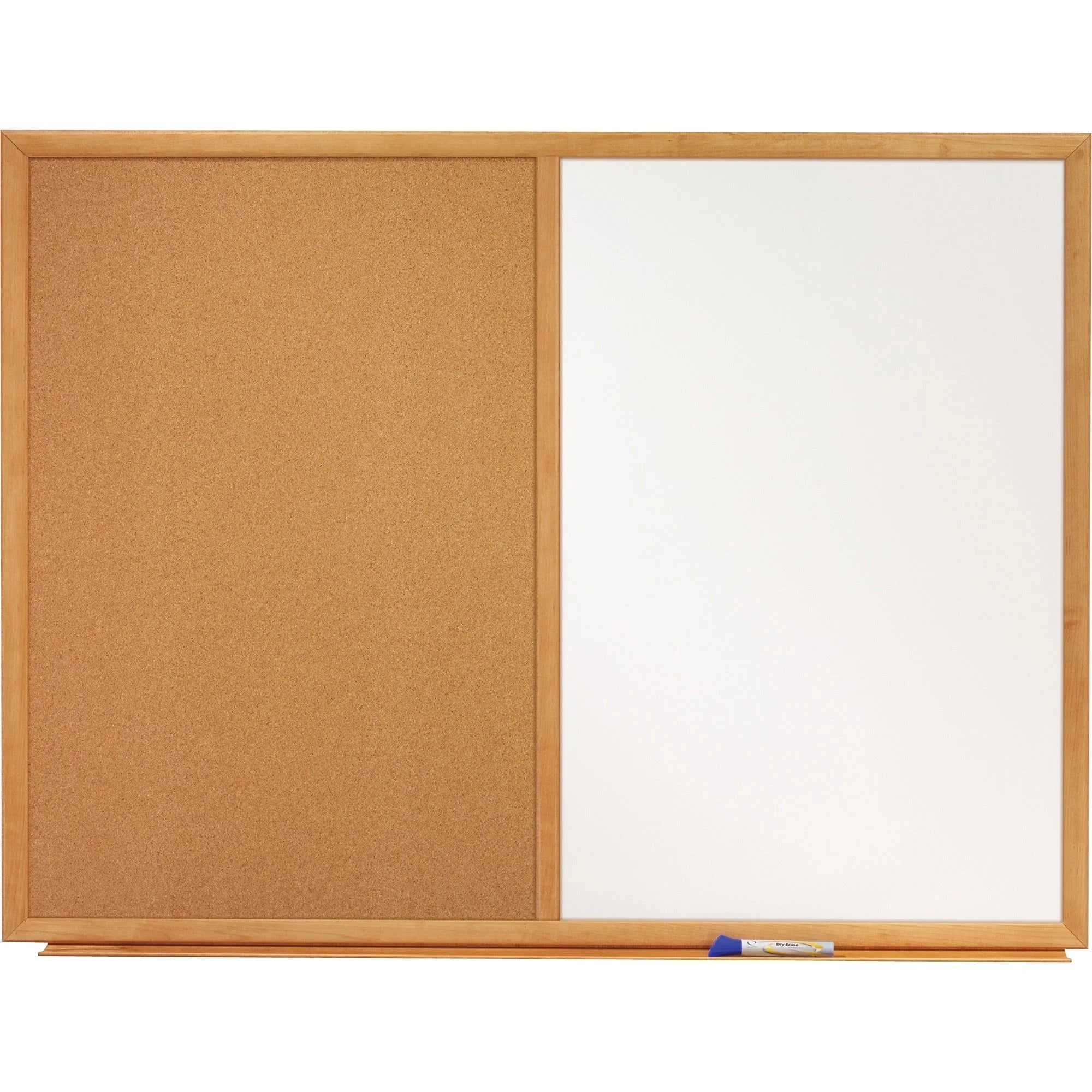 Quartet Combination Whiteboard/Cork Board - 48x36’’ - White Melamine - Oak Frame - Combo Boards