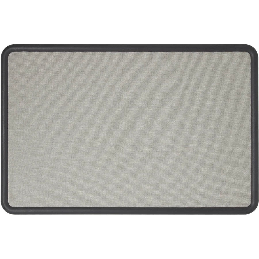 Quartet Contour Bulletin Board: 24x36 Gray Fabric Surface Self-healing - Boards