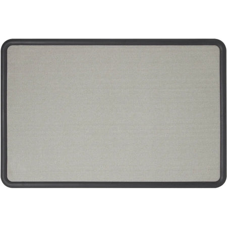 Quartet Contour Bulletin Board: 24x36 Gray Fabric Surface Self-healing - Boards