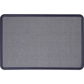 Quartet Contour Bulletin Board: 36x48 Blue Fabric Surface Self-healing - Boards
