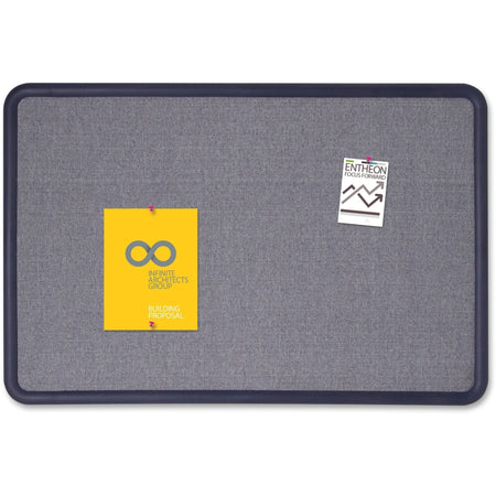Quartet Contour Bulletin Board: 36x48 Blue Fabric Surface Self-healing - Boards