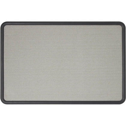 Quartet Contour Bulletin Board: 36x48 Gray Fabric Surface Self-healing - Boards