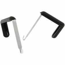 Quartet Cubicle Partition Hangers - 2 - for Board - Black - Set - Hooks &