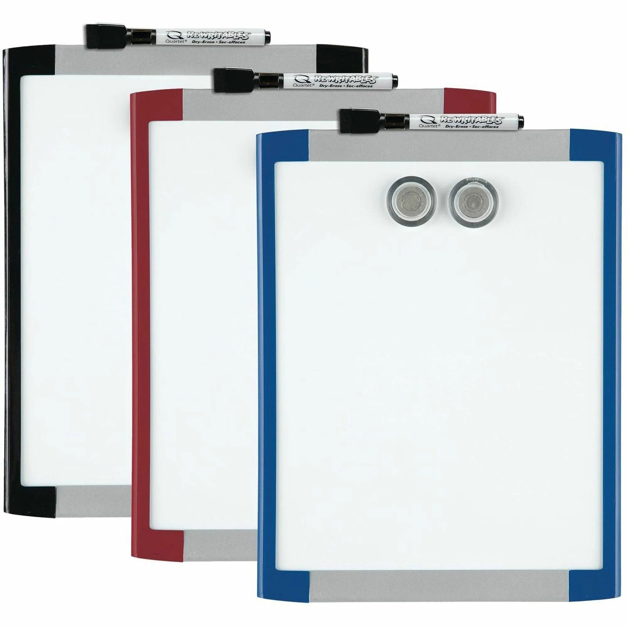 Quartet Decorative Whiteboard - Magnetic Stainless Steel Surface - Dry Erase Boards