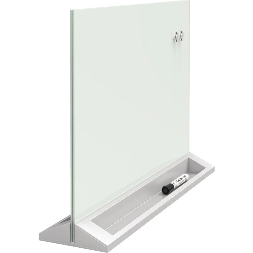 Quartet Desktop White Glass Dry Erase Panel - 23’’ x 17’’ - Magnetic Frameless - Boards