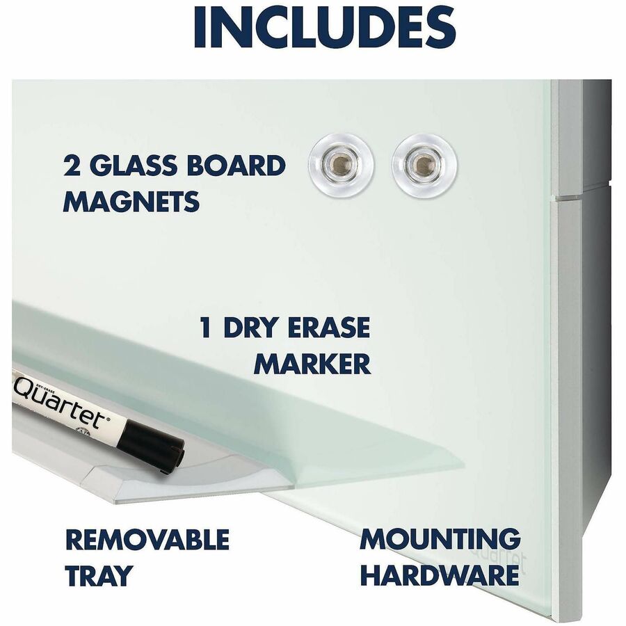 Quartet Element Framed Magnetic Glass Dry-Erase Boards - Alternate-Image7