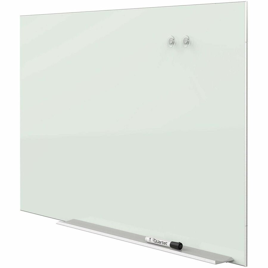 Quartet Element Framed Magnetic Glass Dry-Erase Boards - Left